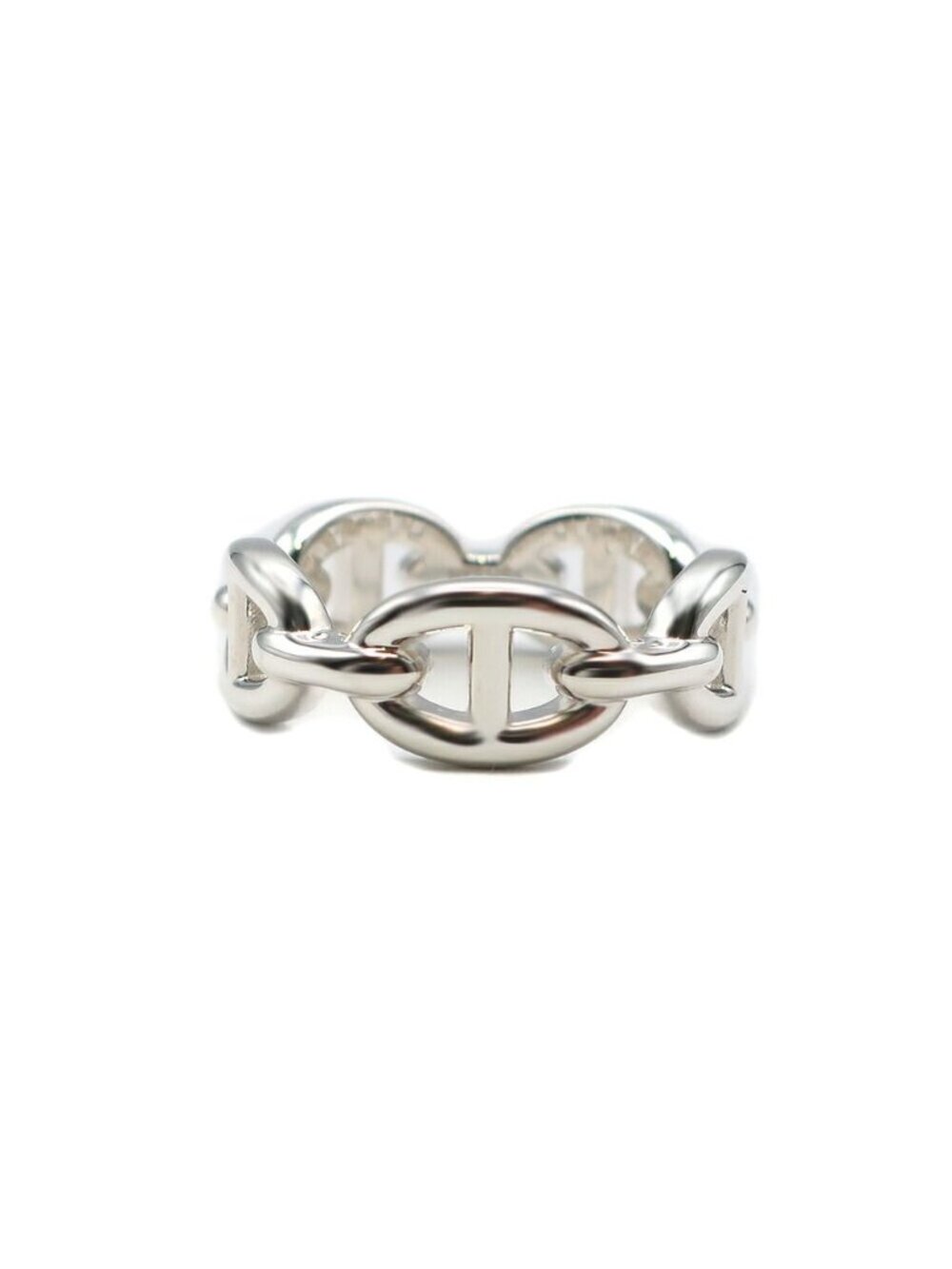 Hermes Chaine D'ancre Enchainee Ring PM Small Silver